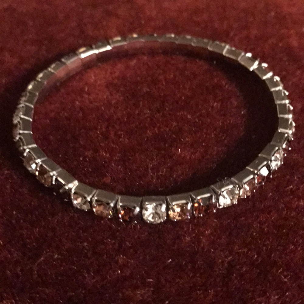 Brown tan diamond accent bracelet good quality